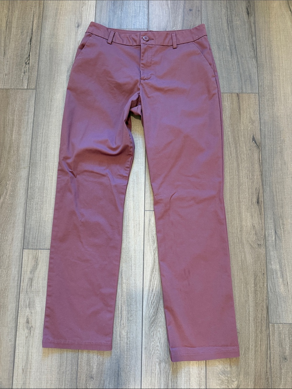 Lee Men's Burgundy Straight Chino Pants